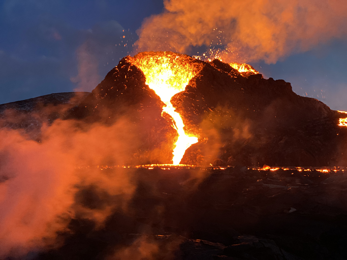 Massive Volcano Captured by Drone Footage in Iceland