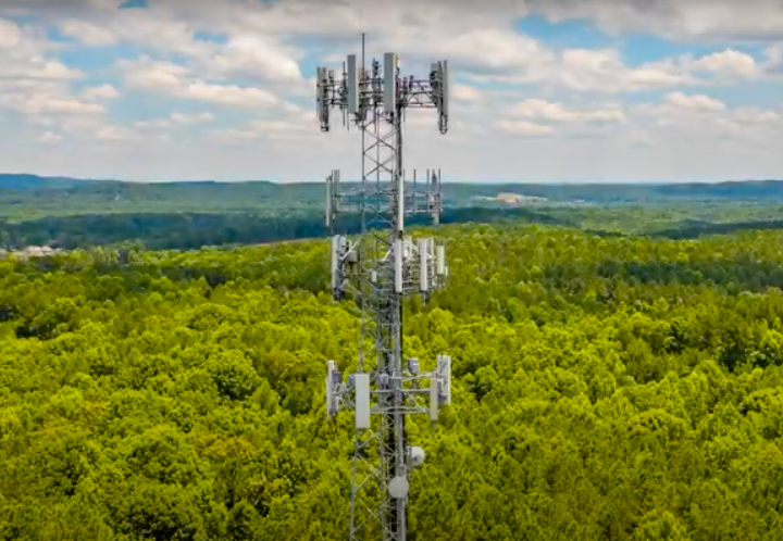 Drone Assesses a Cell Tower